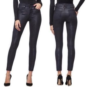 Good American • Good Legs Black Snakeskin Pants Size 6/28 MSRP $170